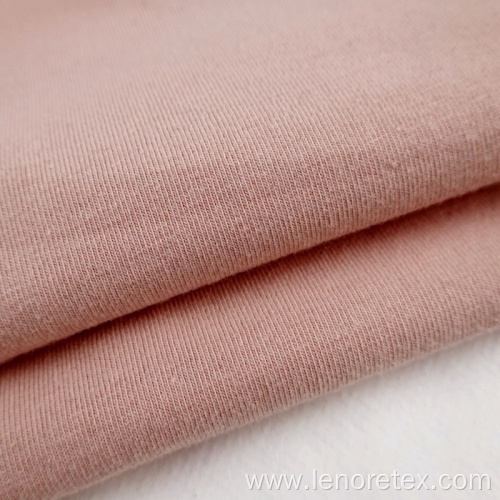 Cotton Recycled Polyester Spandex Knit Single Jersey Fabric